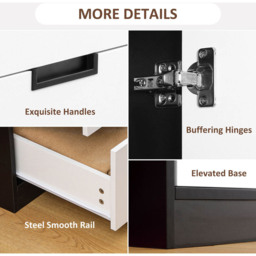 Portland 2 Door 3 Drawer White Wardrobe - Size: 2 Door, 3 Drawer - Wilko - thumbnail 6