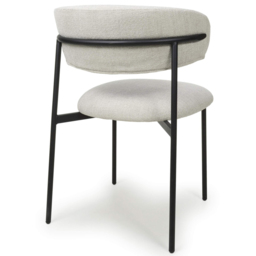 Shankar Marisa Set of 2 Natural Linen Dining Chair - Cream - Wilko - thumbnail 4