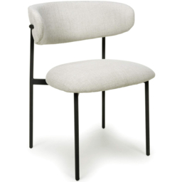Shankar Marisa Set of 2 Natural Linen Dining Chair - Cream - Wilko - thumbnail 3