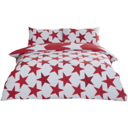 Rapport Home Double Red All Stars Duvet Set - Wilko - thumbnail 4