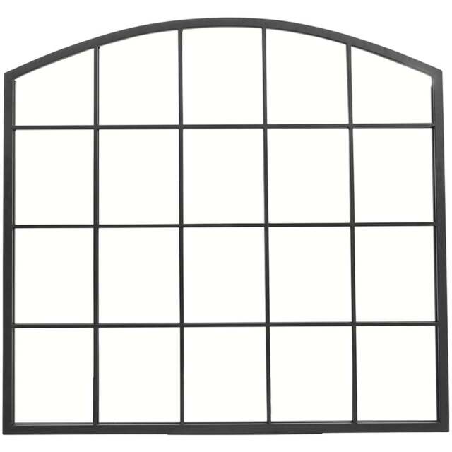 Wall Mount Vintage Mirror 96 X 90Cm - Size: 90 x 96 x 2cm - Black - Living and Home - Wilko - image 1