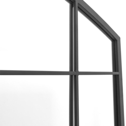 Wall Mount Vintage Mirror 96 X 90Cm - Size: 90 x 96 x 2cm - Black - Living and Home - Wilko - thumbnail 6