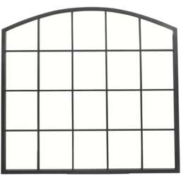 Wall Mount Vintage Mirror 96 X 90Cm - Size: 90 x 96 x 2cm - Black - Living and Home - Wilko