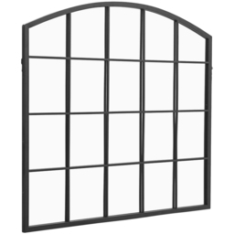 Wall Mount Vintage Mirror 96 X 90Cm - Size: 90 x 96 x 2cm - Black - Living and Home - Wilko - thumbnail 4
