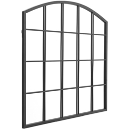 Wall Mount Vintage Mirror 96 X 90Cm - Size: 90 x 96 x 2cm - Black - Living and Home - Wilko - thumbnail 5