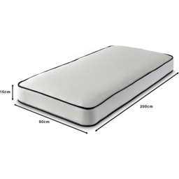 Extreme Comfort European Single Blue and White Flat Top Open Coil Spring Mattress - eXtreme comfort ltd - Wilko - thumbnail 6