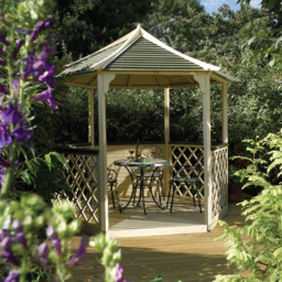 Rowlinson Gainsborough Wooden Gazebo - Size: 12 x 12ft - Brown - Wilko - thumbnail 3