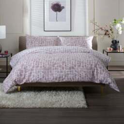 The Lyndon Company Tulle King Size Pink Reversible Duvet Set - Wilko - thumbnail 1