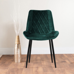 Furniturebox Arona Cesano 4 Seater Round Dining Set Green and Black - Grey - Wilko - thumbnail 4