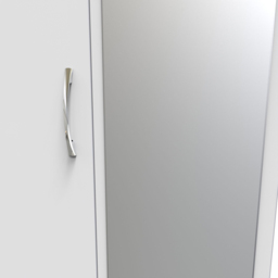 Crowndale Avon 3 Door 2 Drawer White Matt Mirrored Wardrobe Ready Assembled - Size: 3 Door, 2 Drawer - Wilko - thumbnail 6
