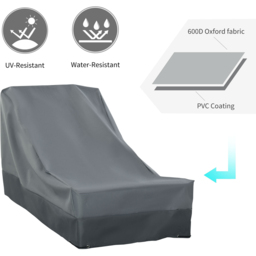 Outsunny Grey Outdoor Patio Furniture Cover 82 x 86 x 200cm - Size: 200 x 86 x 82cm - Wilko - thumbnail 5