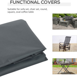 Outsunny Grey Outdoor Patio Furniture Cover 82 x 86 x 200cm - Size: 200 x 86 x 82cm - Wilko - thumbnail 7