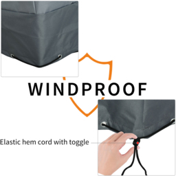 Outsunny Grey Outdoor Patio Furniture Cover 82 x 86 x 200cm - Size: 200 x 86 x 82cm - Wilko - thumbnail 6