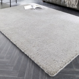 My Luxe Silver Rug 160 x 230cm - Size: 160 x 230 x 6cm - Grey - Wilko - thumbnail 3