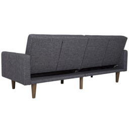 Dorel Paxson 3 Seater Linen Grey Sofa Bed with Wooden Feet - Wilko - thumbnail 6