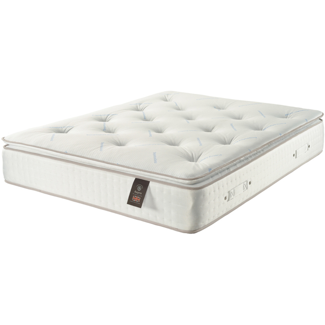 Aspire Small Single Climate Cool Pillow Top Pocket Mattress - White - Wilko - image 1