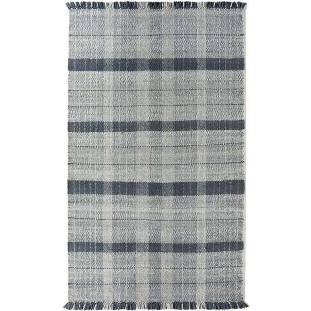 Origins Highland Check Navy Rug 80 x 150cm - Blue - Origins Rugs - Wilko - image 1