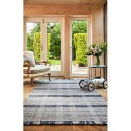 Origins Highland Check Navy Rug 80 x 150cm - Blue - Origins Rugs - Wilko - thumbnail 3