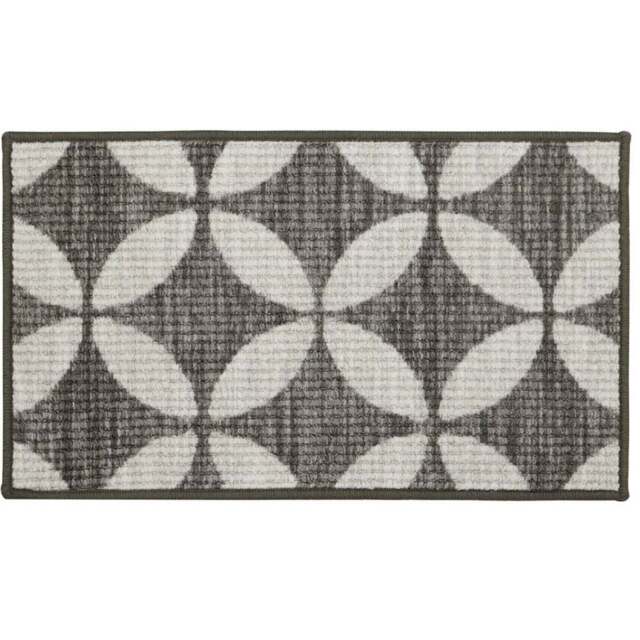 JVL Fiora Pewter Machine Washable Door Mat 44 x 75cm - Multi - JVL Homewares - Wilko - image 1