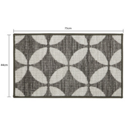 JVL Fiora Pewter Machine Washable Door Mat 44 x 75cm - Multi - JVL Homewares - Wilko - thumbnail 7