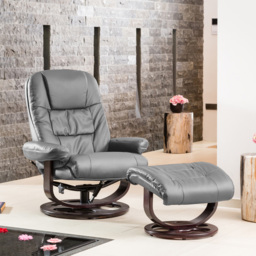 Artemis Home Burdell Grey Massage and Heat Swivel Recliner Chair with Footstool - Size: Single - Wilko - thumbnail 4