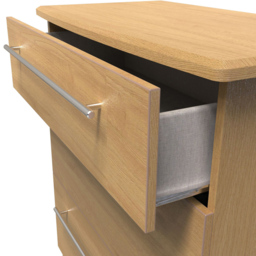 Crowndale Sherwood 3 Drawer Oak Deep Chest of Drawers - Brown - Wilko - thumbnail 7