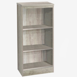 R White Cabinets 3 Shelf Grey Nebraska Mid Height Bookcase - Wilko - thumbnail 3
