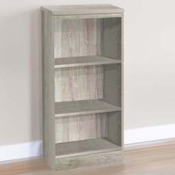 R White Cabinets 3 Shelf Grey Nebraska Mid Height Bookcase - Wilko