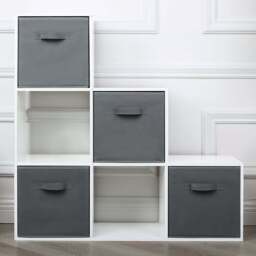 Home Garden Direct Jane 123 Ladder Bookcase with Baskets - Size: 3 Shelf - White - Wilko - thumbnail 1