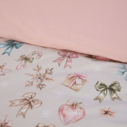 Christmas Vintage Duvet Set - Pink/Superking - Wilko - thumbnail 6
