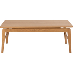 Florence Essex Rectangular Oak Coffee Table - Size: 45 x 120 x 60cm - Brown - Furniture To Go - Wilko - thumbnail 4