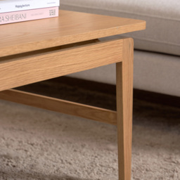 Florence Essex Rectangular Oak Coffee Table - Size: 45 x 120 x 60cm - Brown - Furniture To Go - Wilko - thumbnail 6