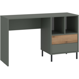 Furniture To Go Darwin 2 Drawer 2 Shelf Green Desk - Wilko - thumbnail 3