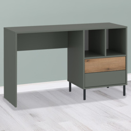 Furniture To Go Darwin 2 Drawer 2 Shelf Green Desk - Wilko - thumbnail 1