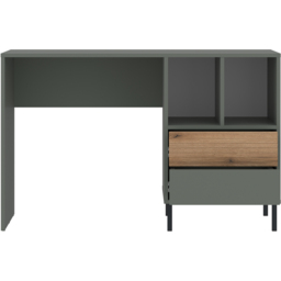 Furniture To Go Darwin 2 Drawer 2 Shelf Green Desk - Wilko - thumbnail 4
