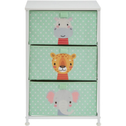 Liberty House Toys 3 Drawer Jungle Kids Storage Chest - Size: 73 x 45 x 30cm - Wilko - thumbnail 4