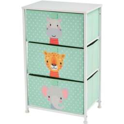 Liberty House Toys 3 Drawer Jungle Kids Storage Chest - Size: 73 x 45 x 30cm - Wilko