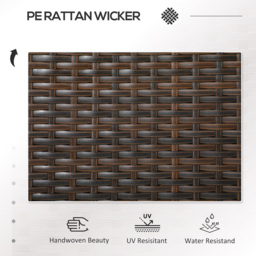 Outsunny 2 Seater Brown Rattan Companion Seat - Wilko - thumbnail 5