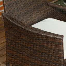 Outsunny 2 Seater Brown Rattan Companion Seat - Wilko - thumbnail 4