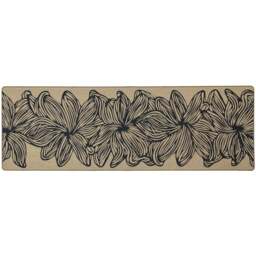 JVL Elegance Flowers Rubber Backed Door Runner 50 x 150cm - Size: 150 x 50 x 0.5cm - Black - Wilko - thumbnail 1