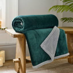 Deyongs Hazelwood Forest Green Throw 130 x 170cm - Wilko - thumbnail 3