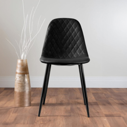 Furniturebox Arona Solara Concrete Effect 6 Seater Round Dining Set Grey and Black - Wilko - thumbnail 4