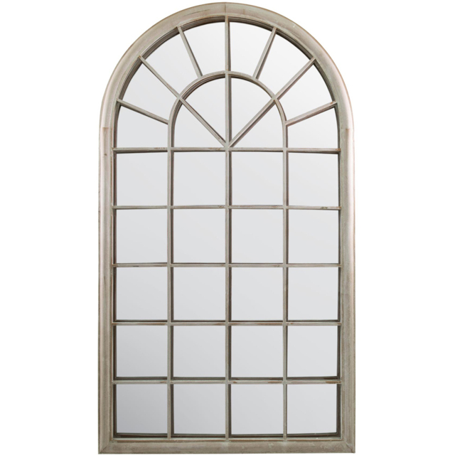 MirrorOutlet Somerley Country Arched Garden Mirror 160 x 91cm - Size: 160 x 91 x 3cm - Brown - Wilko - image 1