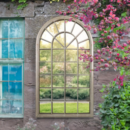 MirrorOutlet Somerley Country Arched Garden Mirror 160 x 91cm - Size: 160 x 91 x 3cm - Brown - Wilko - thumbnail 6