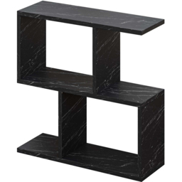 Decortie Homemania 4 Shelf Black Marble Effect Modern Side End Table - Size: 60 x 60 x 19.5cm - Wilko - thumbnail 3