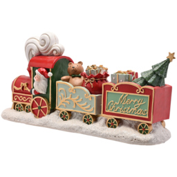 The Seasonal Gift Co. Santa and Friends Train and 2 Carriages Christmas Decoration 17cm - Size: 16.5 x 34.5 x 8.5cm - Red - Wilko - thumbnail 3