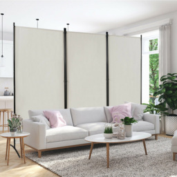 Costway 3 Panel Beige Foldable Room Divider - Size: 3 Panels - Cream - Wilko - thumbnail 3