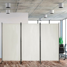 Costway 3 Panel Beige Foldable Room Divider - Size: 3 Panels - Cream - Wilko - thumbnail 5