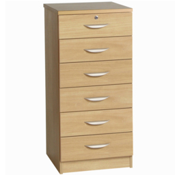 R White Cabinets 6 Drawer Brown Chest of Drawers - Wilko - thumbnail 3