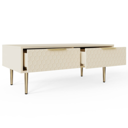 GFW Azariah 2 Drawer Ivory Coffee Table - Size: 36 x 92.3 x 48cm - Wilko - thumbnail 5